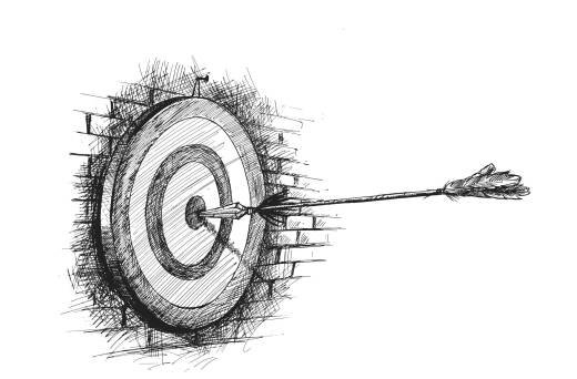 Archery Target With Arrows Archer Sport Game Competition.